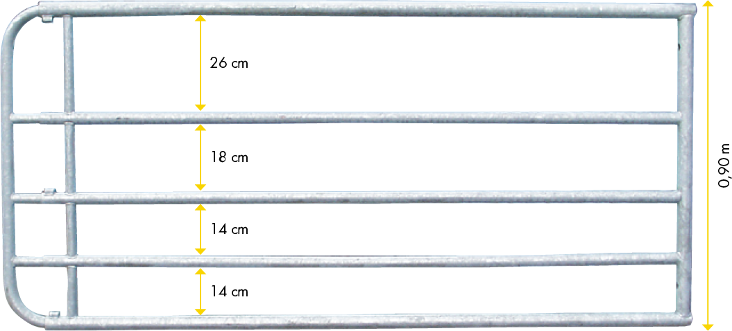 Profi-Weidezauntor, verstellbar, Höhe 0,90 m