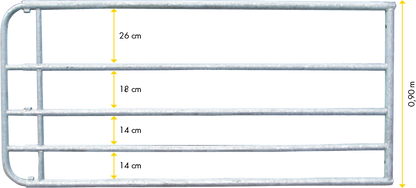 Profi-Weidezauntor, verstellbar, Höhe 0,90 m