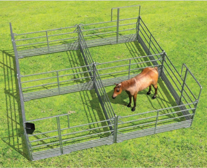 4er Panelbox aus Sicherheits-Pferdepanels - Komplettset