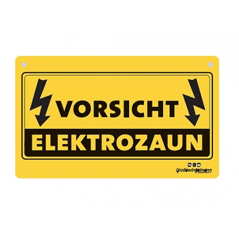 Warnschild "Vorsicht Elektrozaun"