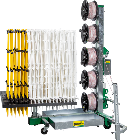 Tornado Master 5.0 Weidezaunmaschine für bis zu 5-reihige Zäune mit 3-Punkt Aufnahme