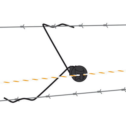 Abstand-Isolator für Stacheldrahtzäune schwarz 25 Stück