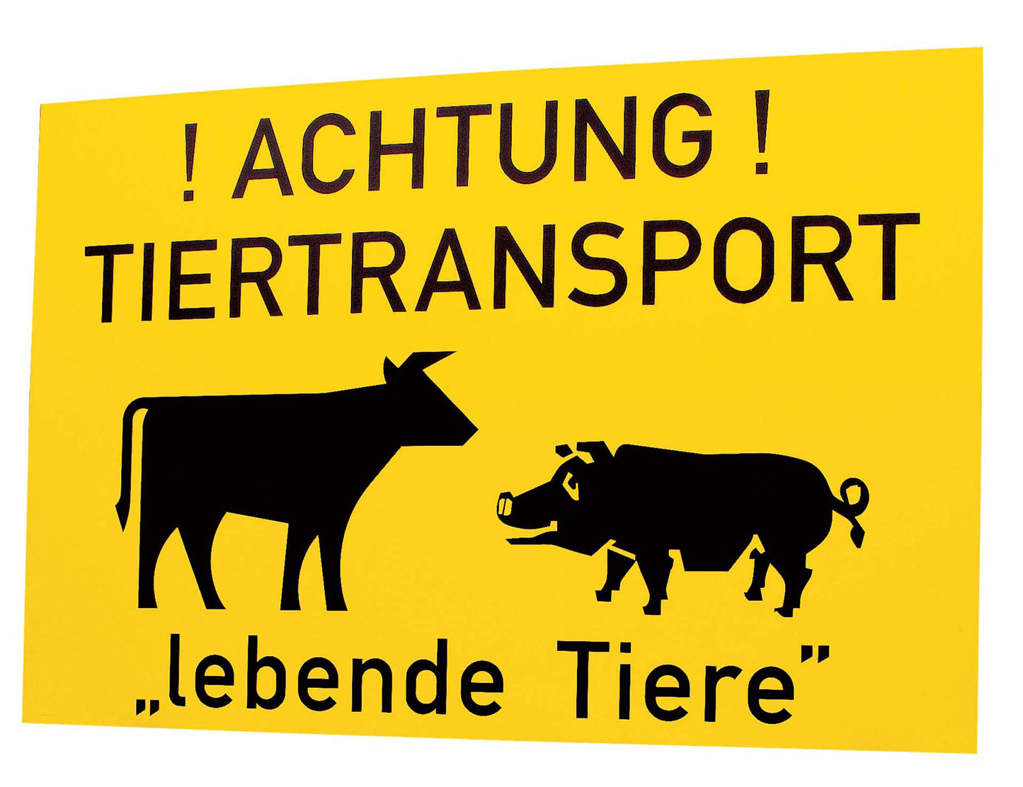 Tiertransporterschild Kunststoff