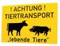 Tiertransporterschild Kunststoff