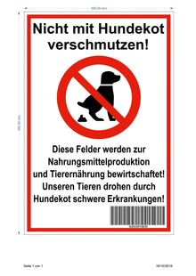 Warnschild "Hundekot"