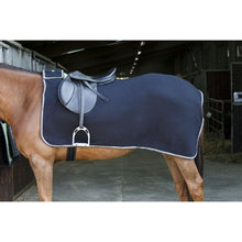 RIDING WORLD Nierendecke |Polarfleece | schwarz / grau | (125 cm)