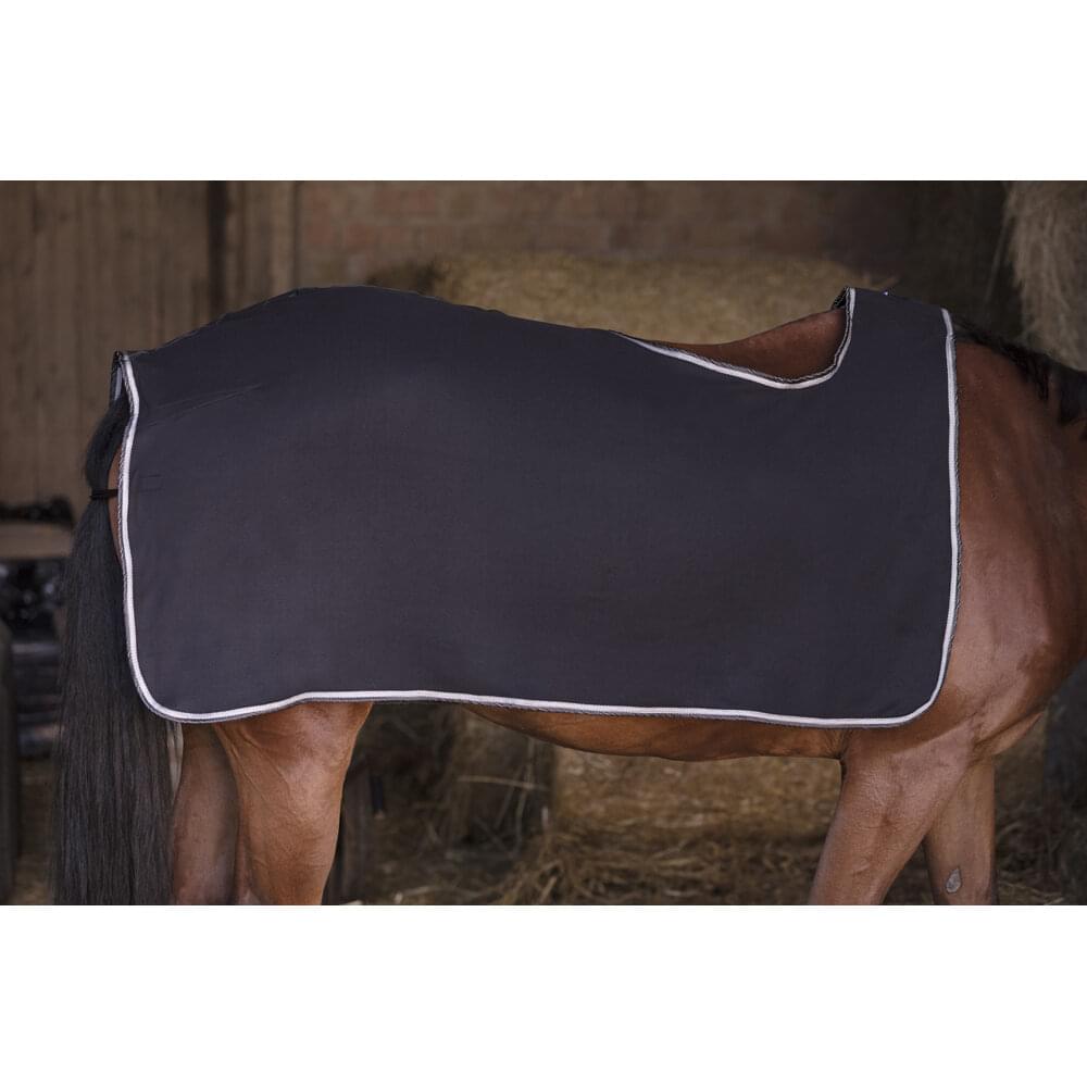 RIDING WORLD Nierendecke |Polarfleece | schwarz / grau |  (150 cm)