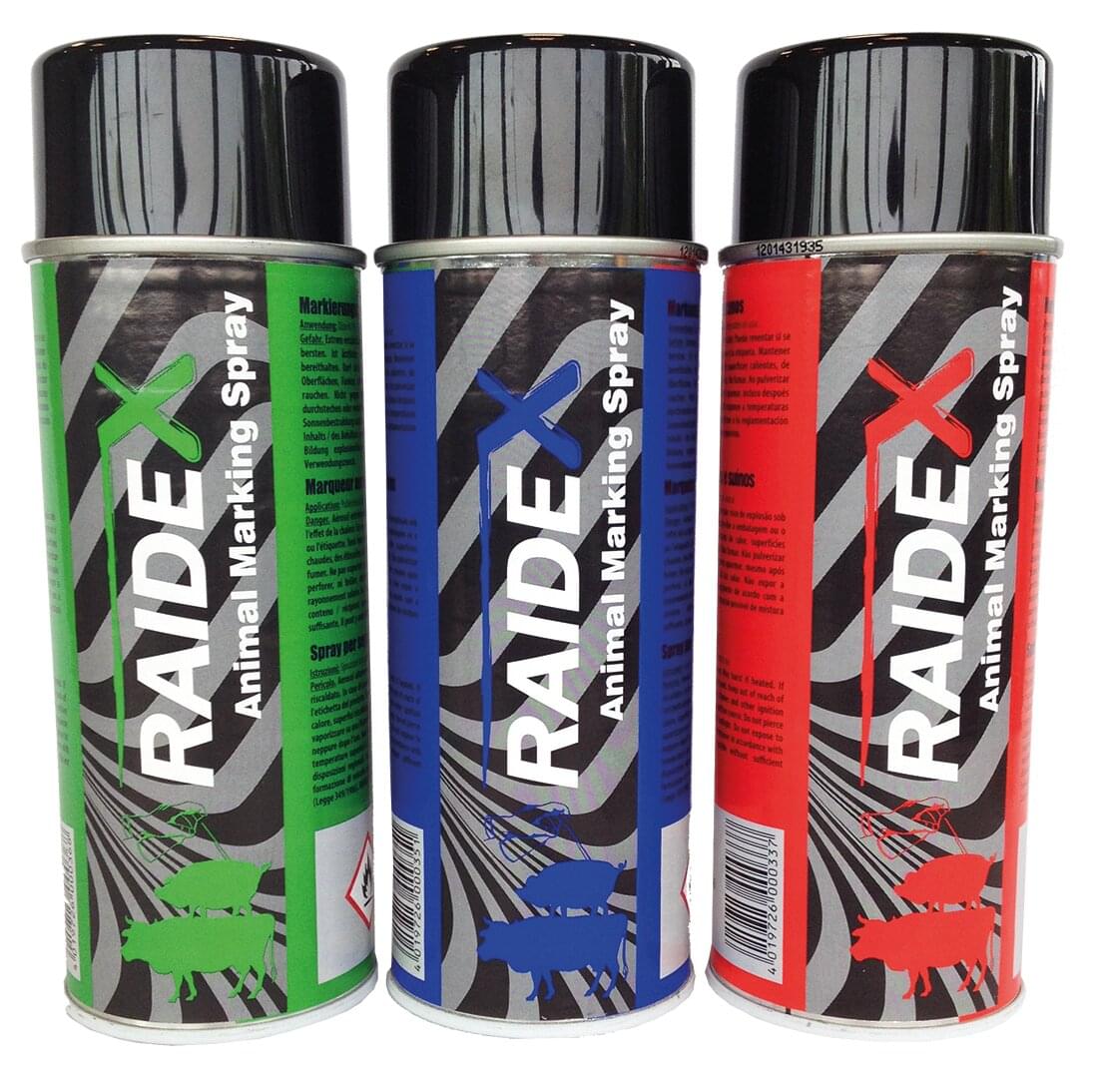 RAIDEX Viehzeichenspray für Rinder / Schweine (500 ml) | rot
