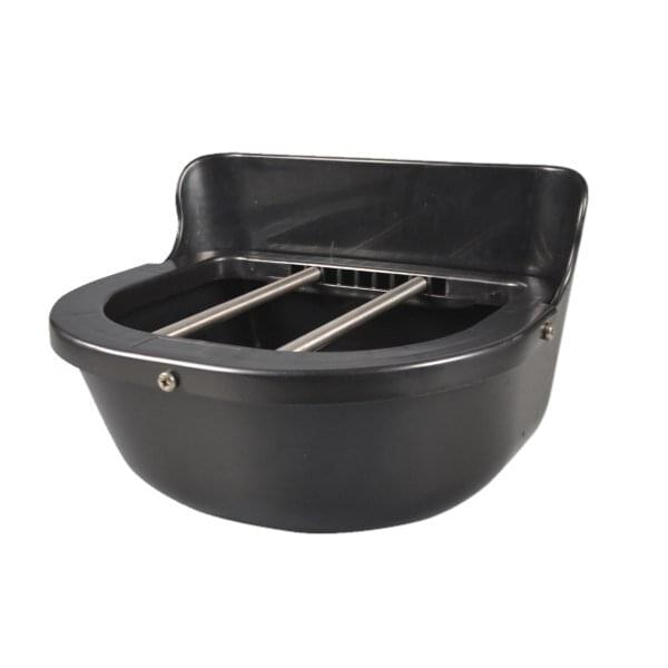 Polypropylen Fohlen-Futtertrog | mit Gittern | schwarz | (8,5 L)