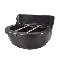 Polypropylen Fohlen-Futtertrog | mit Gittern | schwarz | (8,5 L)