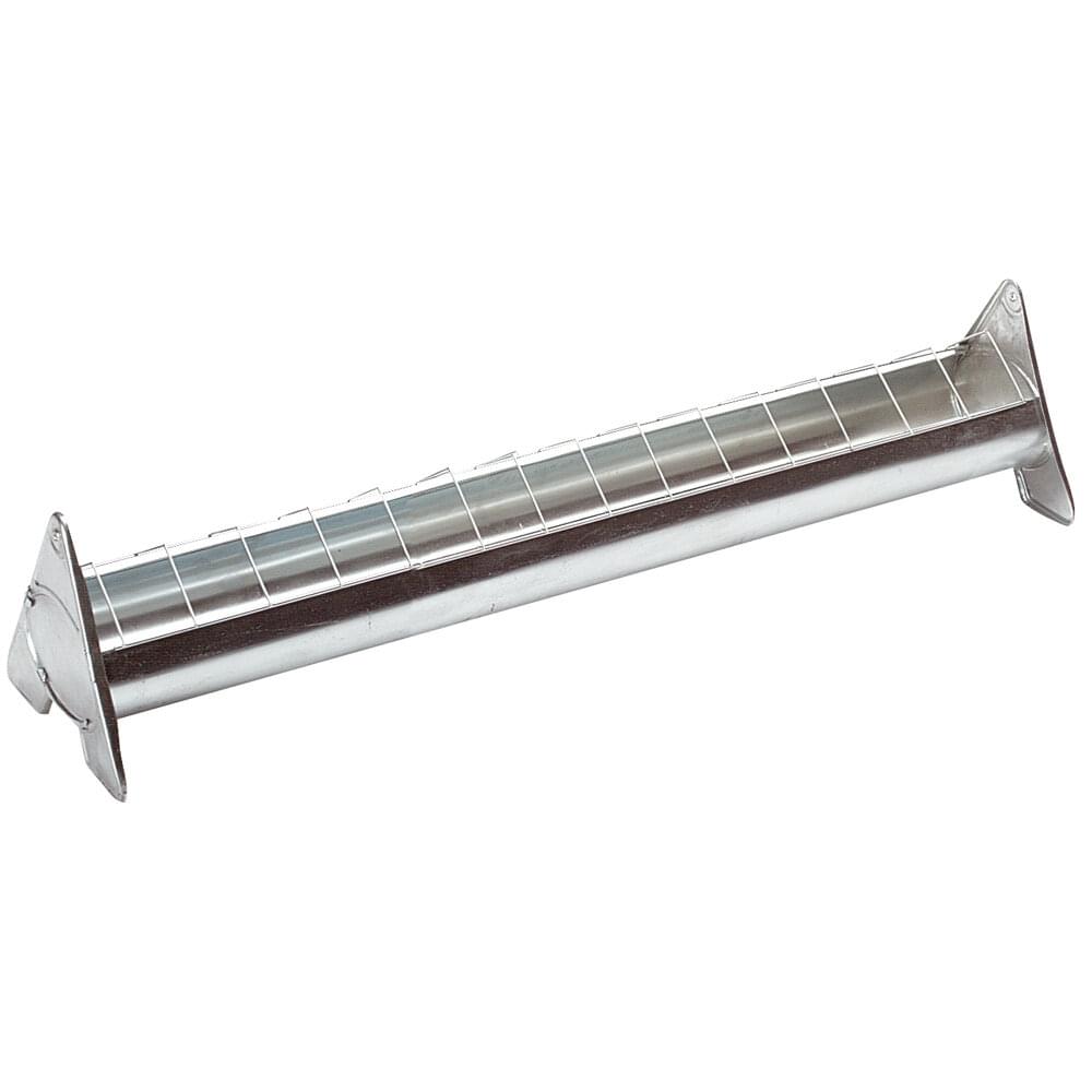 Futtertrog für Hühner | verzinkter Stahl | mit Gitter