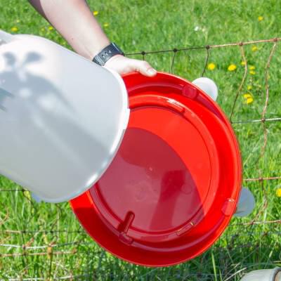 Kunststoff Geflügeltränke COMBO | mit Bajonettverschluss | rot | (12L)
