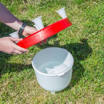 Kunststoff Geflügeltränke COMBO | mit Bajonettverschluss | rot | (12L)