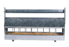 Futtertrog | verzinkter Stahl (4,2 L) | mit Dach und Abwehrrolle