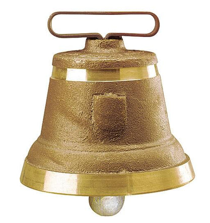 KAMER Messingglocke Alpenstil Nr. 8| ø 75 mm | Durchführung 45 mm