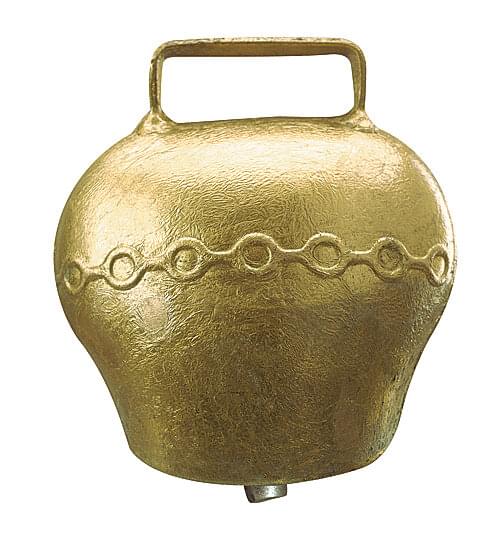 KAMER Stahlglocke Alpenstil gewölbt | Bronzefarben | ø 55 mm | Riemenbreite 38 mm