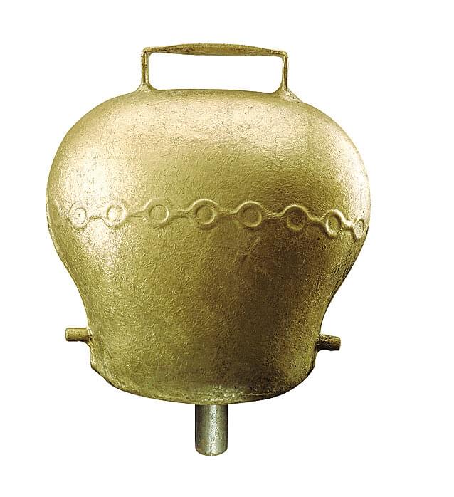 KAMER Stahlglocke Alpenstil gewölbt | Bronzefarben | ø 60 mm | Riemenbreite 42 mm