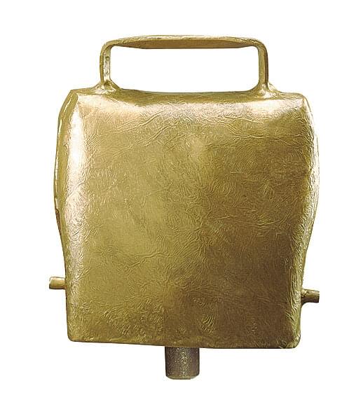 KAMER Stahlglocke Alpenstil gerade | Bronzefarben | ø 90 mm | Riemenbreite 60 mm