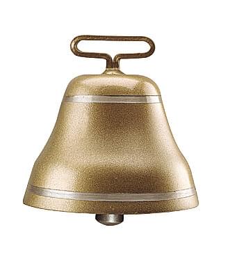 KAMER Stahlglocke rund | Bronzefarben | ø 125 mm | Riemenbreite 50 mm