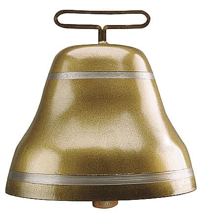 KAMER Stahlglocke rund | Bronzefarben | ø 185 mm | Riemenbreite 82 mm