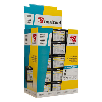 9 V Alkaline-Batterie | turbomax® AB170 | 45 Stück im repräsentativen Verkaufsdisplay