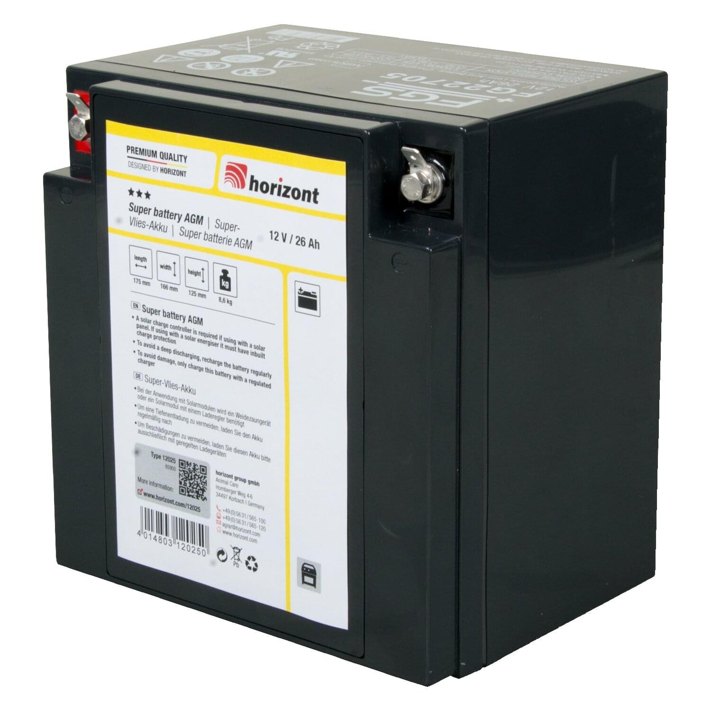 12 V Akku Super-Vlies | 26 Ah