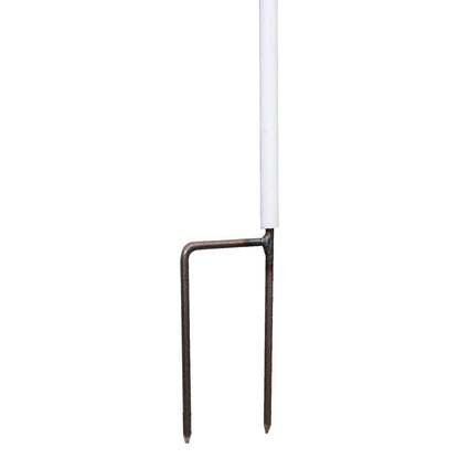 Ersatzpfahl weiß für Elektronetze - 120 cm hoch mit Doppelspitze