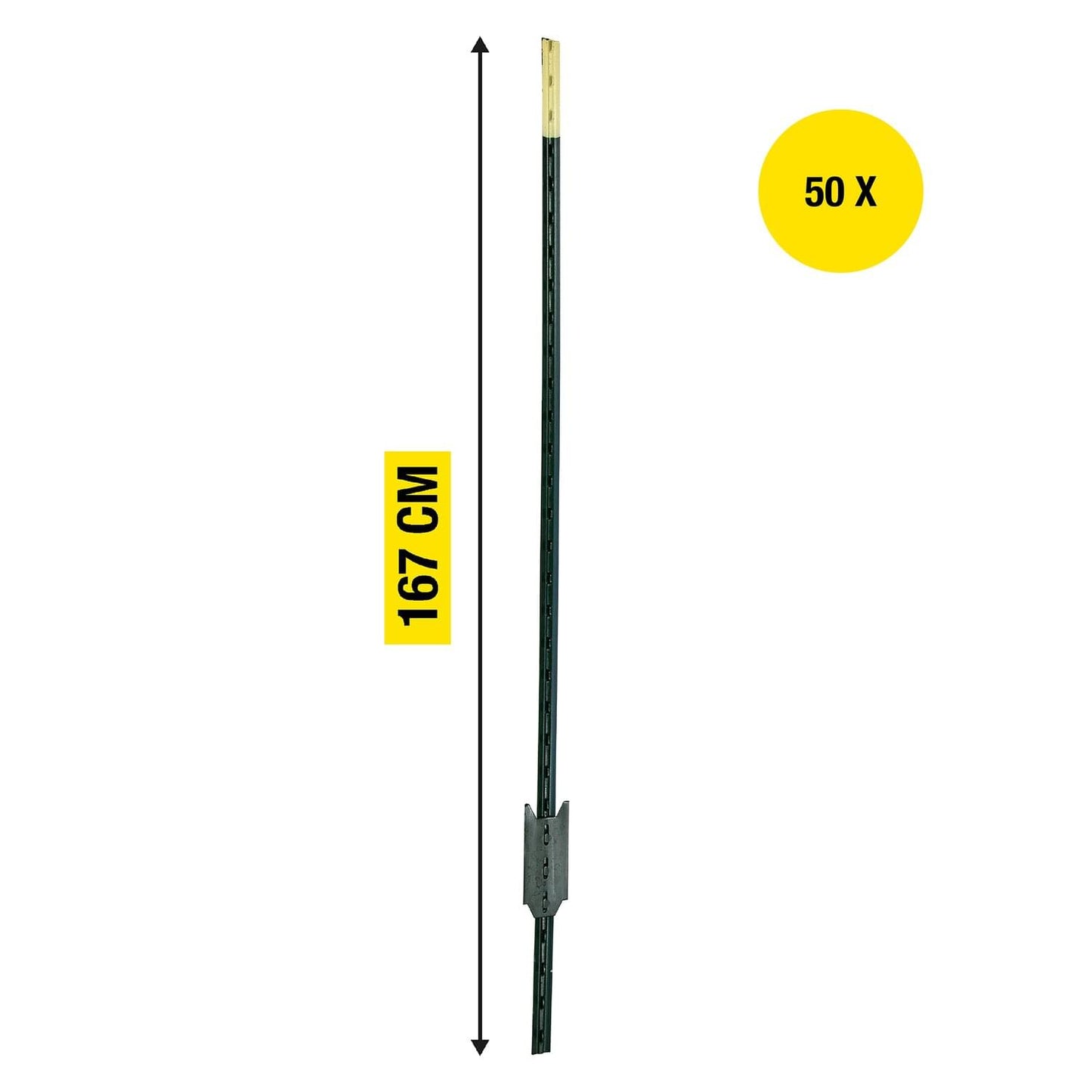 T Post ECO | Metallpfahl | 1,67 m | 50 Stück