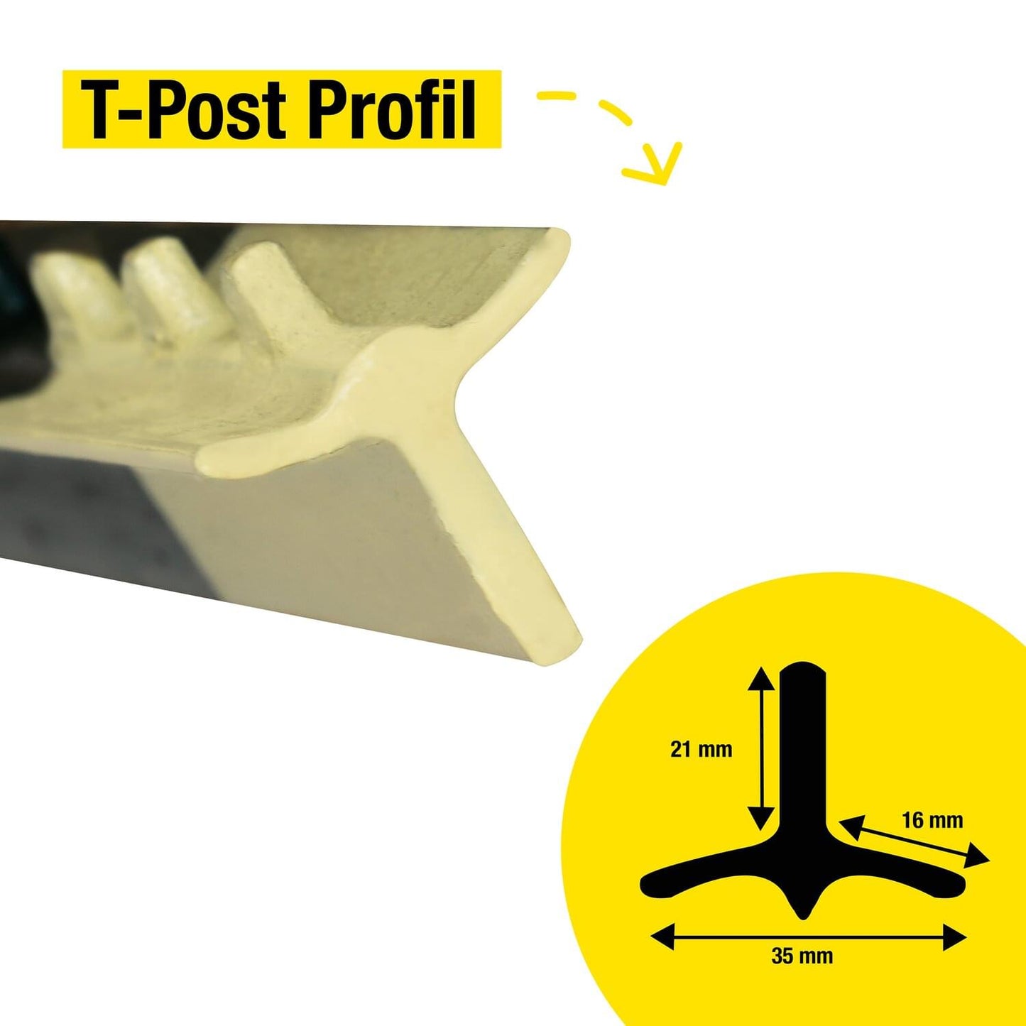 T Post ECO | Metallpfahl | 1,67 m | 50 Stück