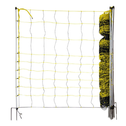 Schafnetz horinetz mit Erdungsleiter | 120 cm hoch | 50 m lang | Doppelspitze | elektrifizierbar