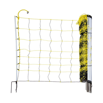Schafnetz horinetz high energy mit Erdleiter | 90 cm hoch | 50 m lang | Doppelspitze | elektrifizierbar