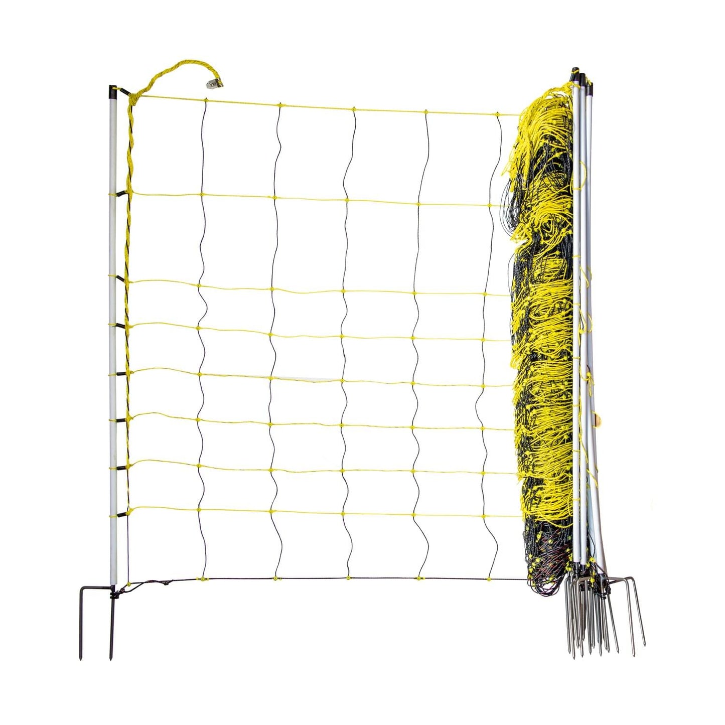 Schafnetz horinetz high energy mit Erdungsleiter | 105 cm hoch | 50 m lang | Doppelspitze | elektrifizierbar