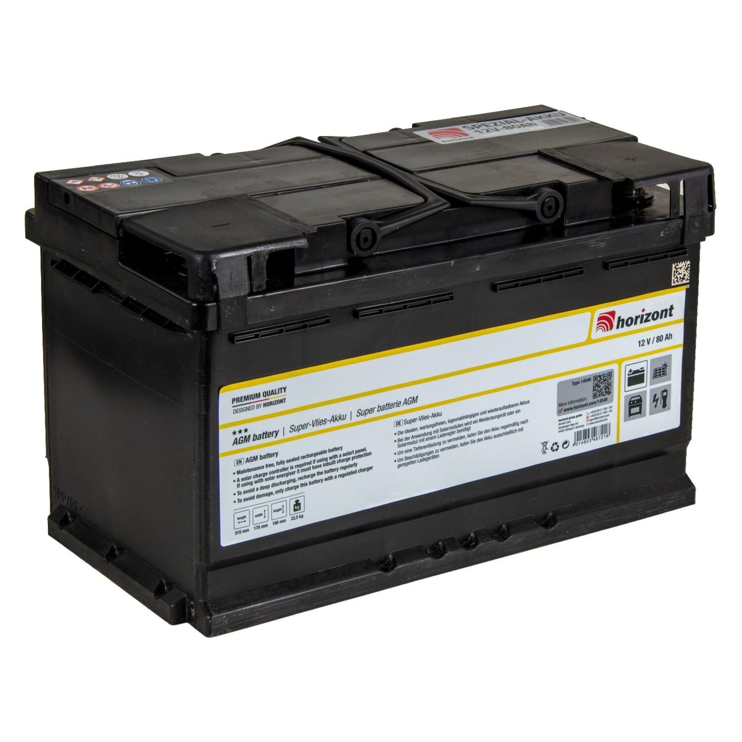 AGM Akku | 12 V / 80 Ah