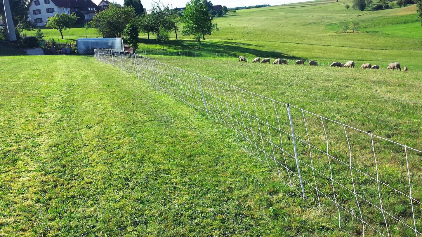 Schafnetz turbomax high energy | 90 cm hoch | 50 m lang | Doppelspitze | elektrifizierbar