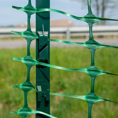 Absperrzaun | 50 m lang | 1 m hoch | grün | ohne Pfähle