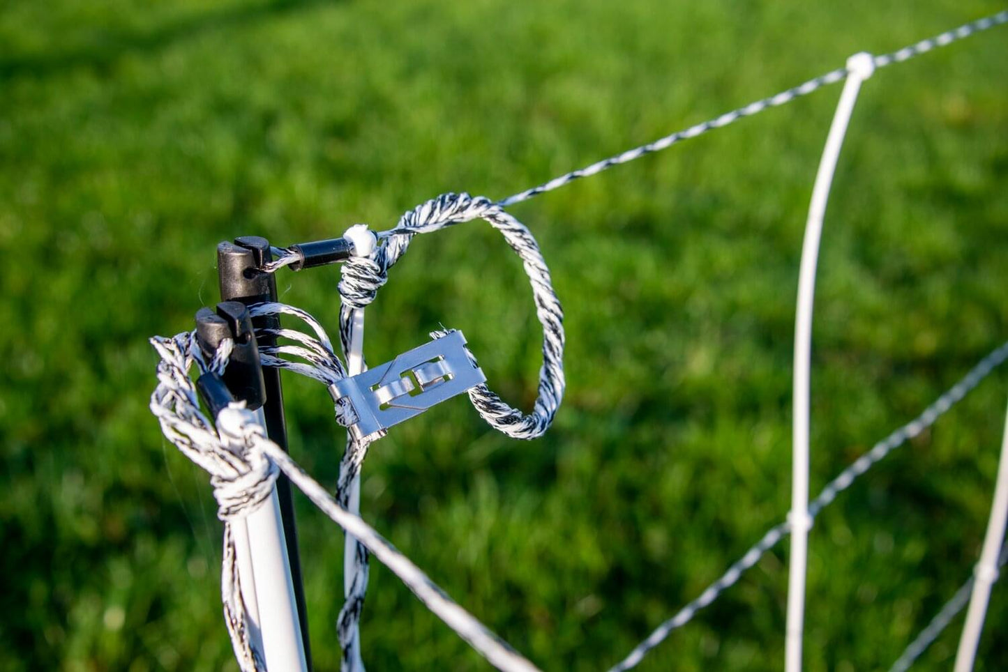 Schafnetz turbomax ® high energy braided plus earth mit Erdungsleiter | 105 cm hoch | 50 m lang | Doppelspitze | elektrifizierbar