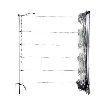 Schafnetz turbomax ® high energy braided plus earth mit Erdungsleiter | 105 cm hoch | 50 m lang | Doppelspitze | elektrifizierbar