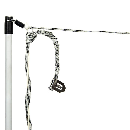 Schafnetz turbomax ® high energy braided plus earth mit Erdungsleiter | 105 cm hoch | 50 m lang | Doppelspitze | elektrifizierbar