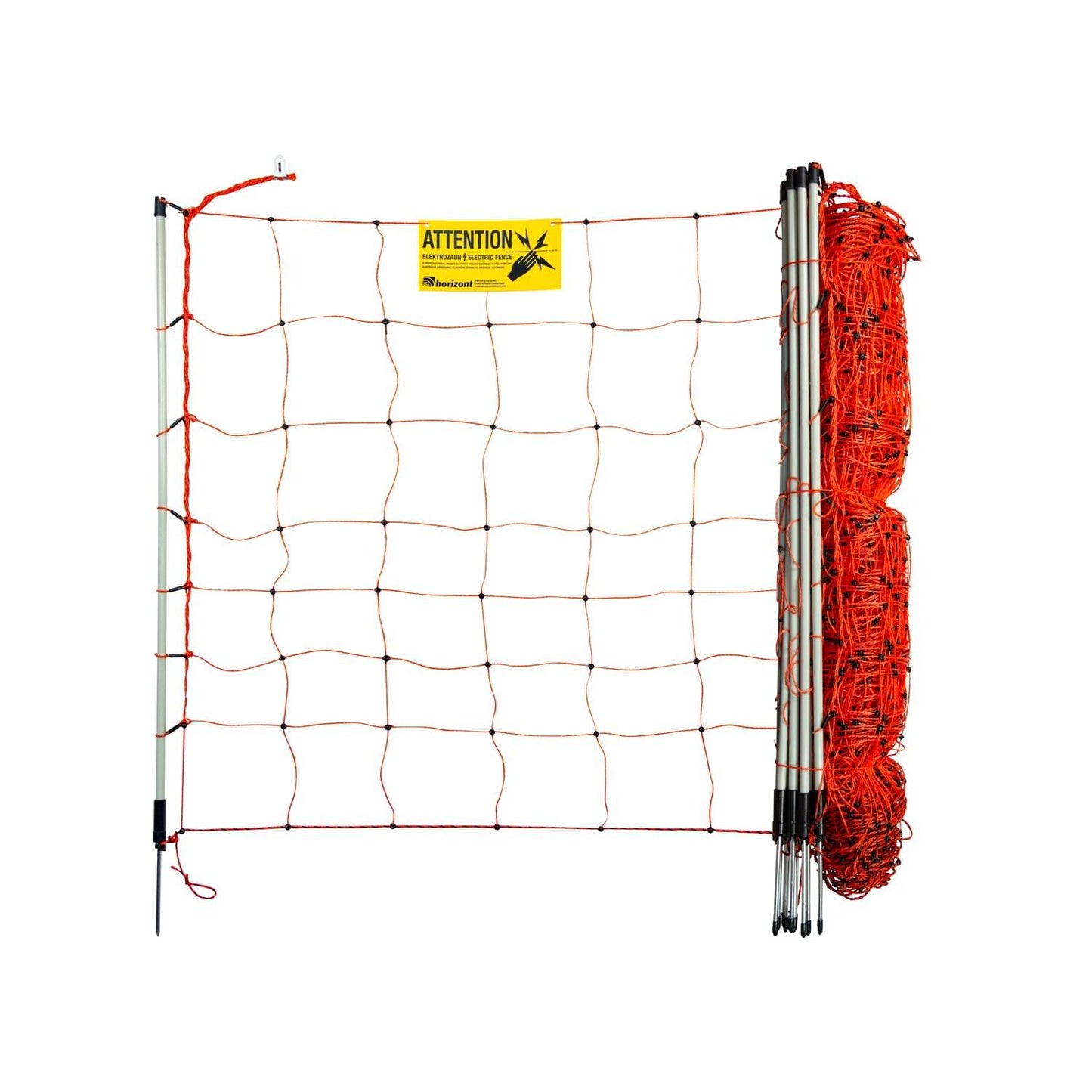 Schafnetz farmer®| Fiberglaspfähle | 90 cm hoch | 50 m lang | elektrifizierbar | Einzelspitze