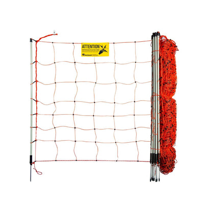 Schafnetz farmer®| Fiberglaspfähle | 90 cm hoch | 50 m lang | elektrifizierbar | Einzelspitze