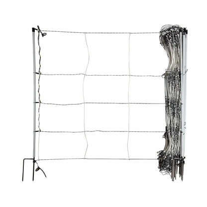 Schafnetz turbomax ® high energy braided plus earth mit Erdungsleiter | 90 cm hoch | 50 m lang | Doppelspitze | elektrifizierbar