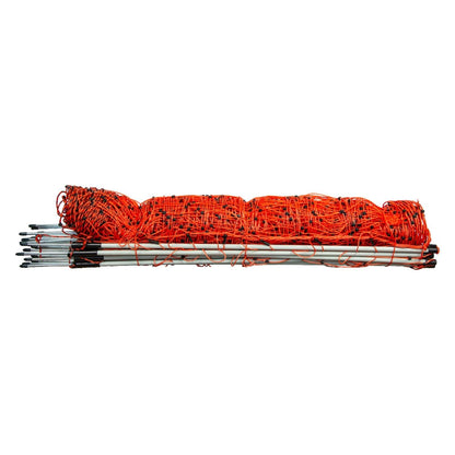 Schafnetz farmer®| Fiberglaspfähle | 90 cm hoch | 50 m lang | elektrifizierbar | Doppelspitze