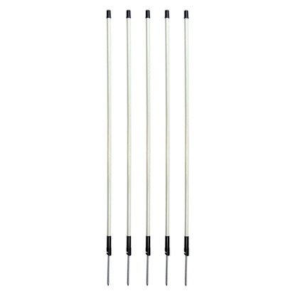 Ersatzpfahl für Elektronetze | Fiberglas | weiß | Einzelspitze | 90 cm über Boden (5 Stück)