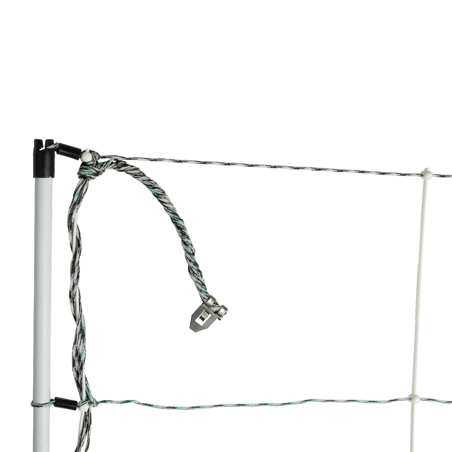 Schafnetz turbomax ® high energy braided plus earth mit Erdungsleiter | 120 cm hoch | 50 m lang | Doppelspitze | elektrifizierbar