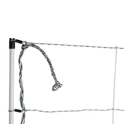 Schafnetz turbomax ® high energy braided plus earth mit Erdungsleiter | 120 cm hoch | 50 m lang | Doppelspitze | elektrifizierbar