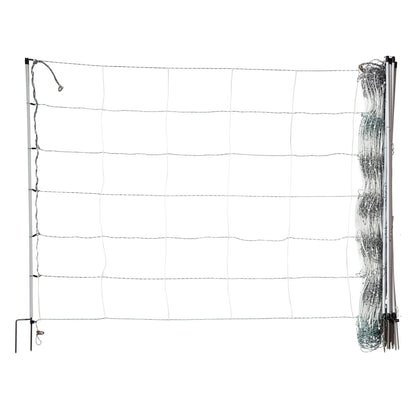 Schafnetz turbomax ® high energy braided plus earth mit Erdungsleiter | 120 cm hoch | 50 m lang | Doppelspitze | elektrifizierbar