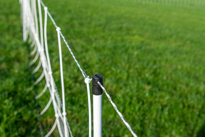 Schafnetz turbomax ® high energy braided plus earth mit Erdungsleiter | 120 cm hoch | 50 m lang | Doppelspitze | elektrifizierbar