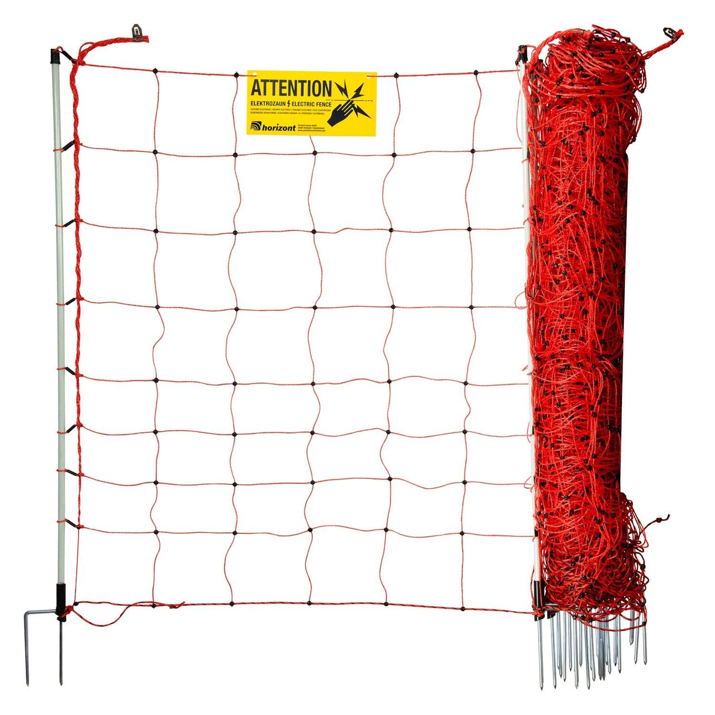 Schafnetz farmer®| Fiberglaspfähle | 105 cm hoch | 50 m lang | elektrifizierbar | Doppelspitze