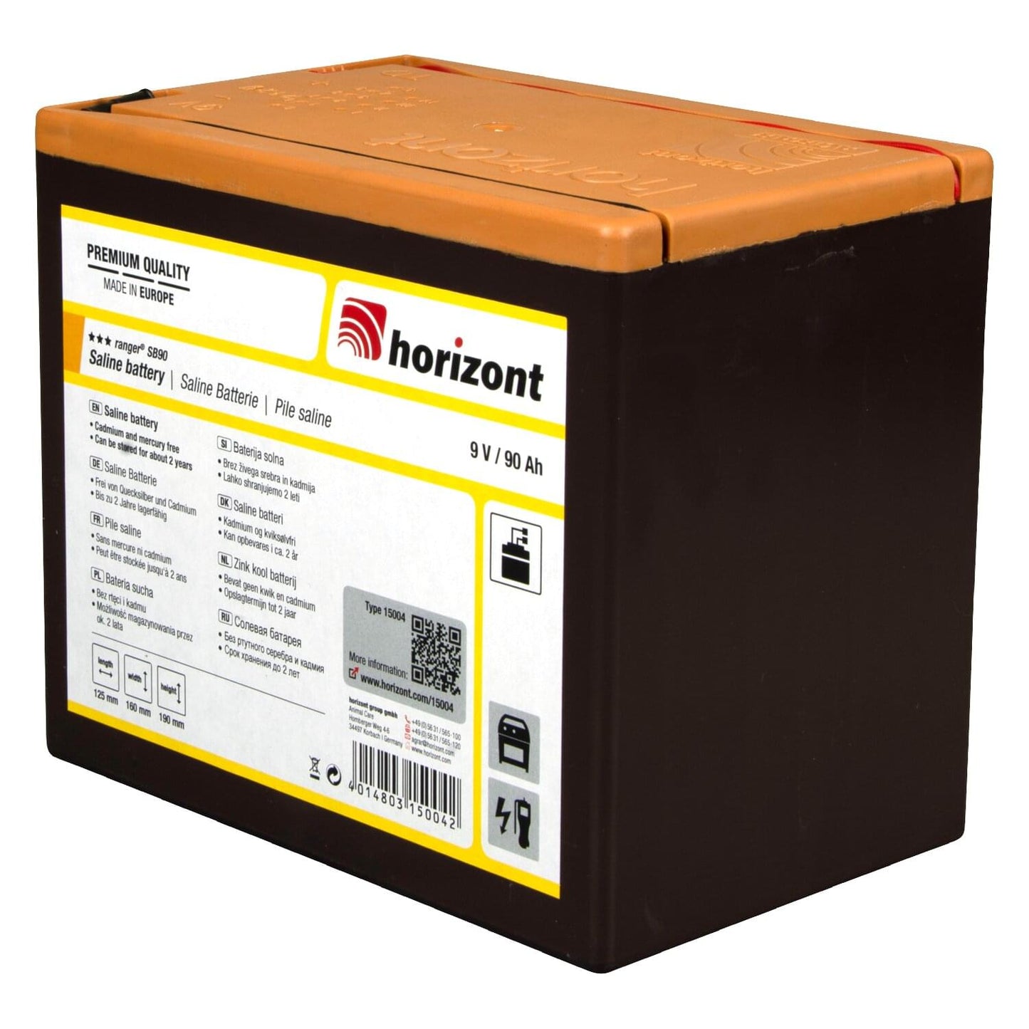 9 V Zinkkohle-Batterie | ranger® SB90 (9 V / 90 Ah)