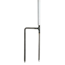 Ersatzpfahl weiß für Elektronetze - 105 cm hoch mit Doppelspitze